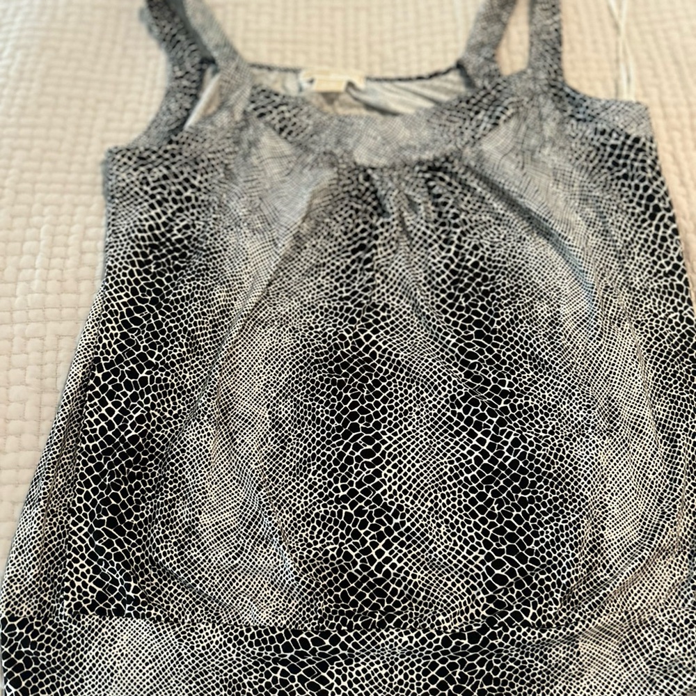 Michael Kors Monochrome Snakeskin Tank Top